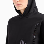 EA7 Womens Logo Series Hooded Sweatshirt 3DTM27 TJUKZ 0228 Black