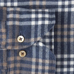 Stenstroms Casual Navy Checked Flannel Shirt - Ignition For Men