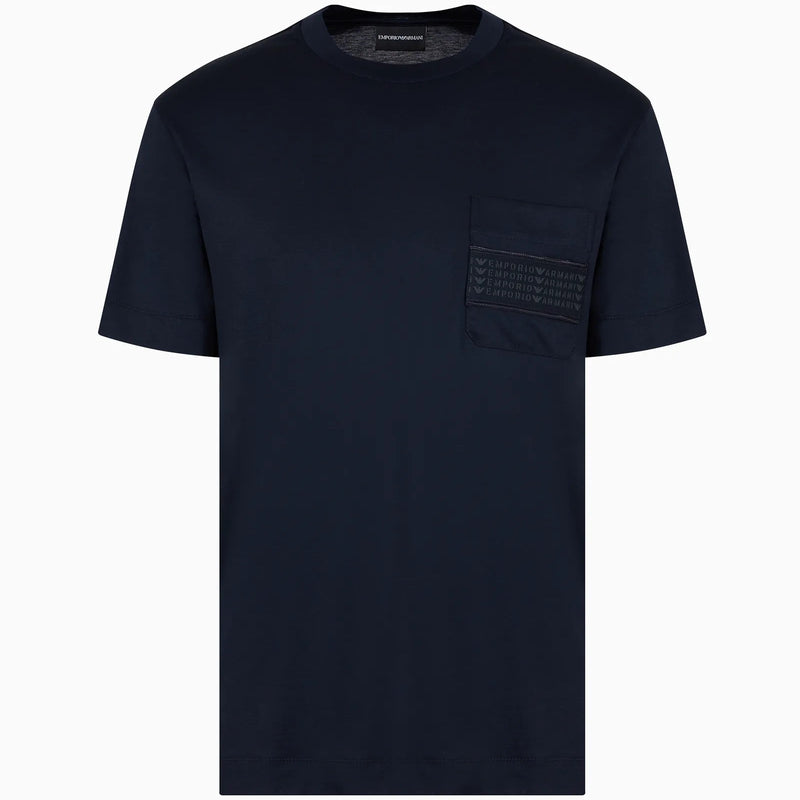 Emporio Armani Rubberised Logo T-Shirt 6R1T85 1JUVZ 0920 Navy