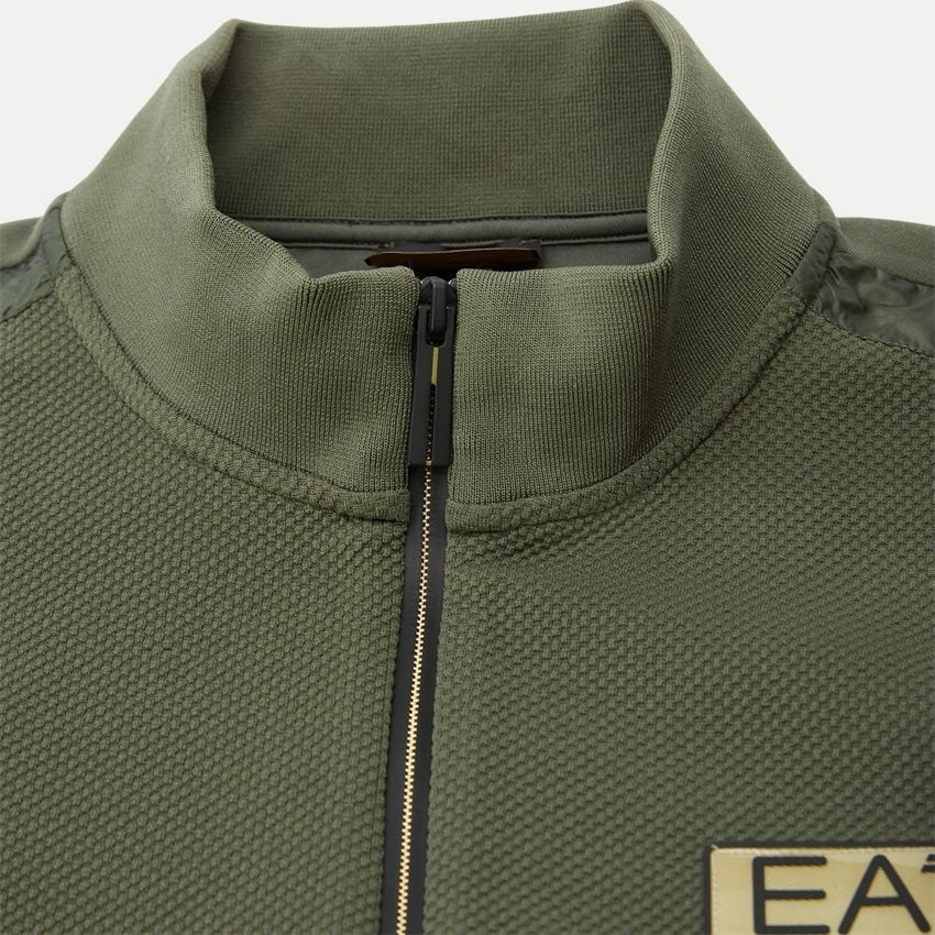 EA7 Zip Sweatshirt Khaki PJUZZ 3DPM09