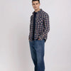 Replay Flannel Cotton Check Shirt M4067A.000.52610 Blue / Light Cream