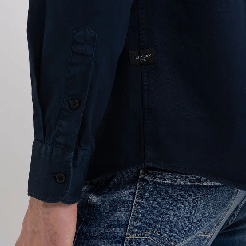Replay Twill Shirt With Chest Pocket - Ignition For Men