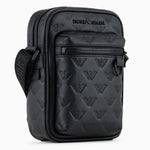 Emporio Armani Shoulder Bag With All-Over Embossed Eagle Y4M398 Y142V 81072 Black