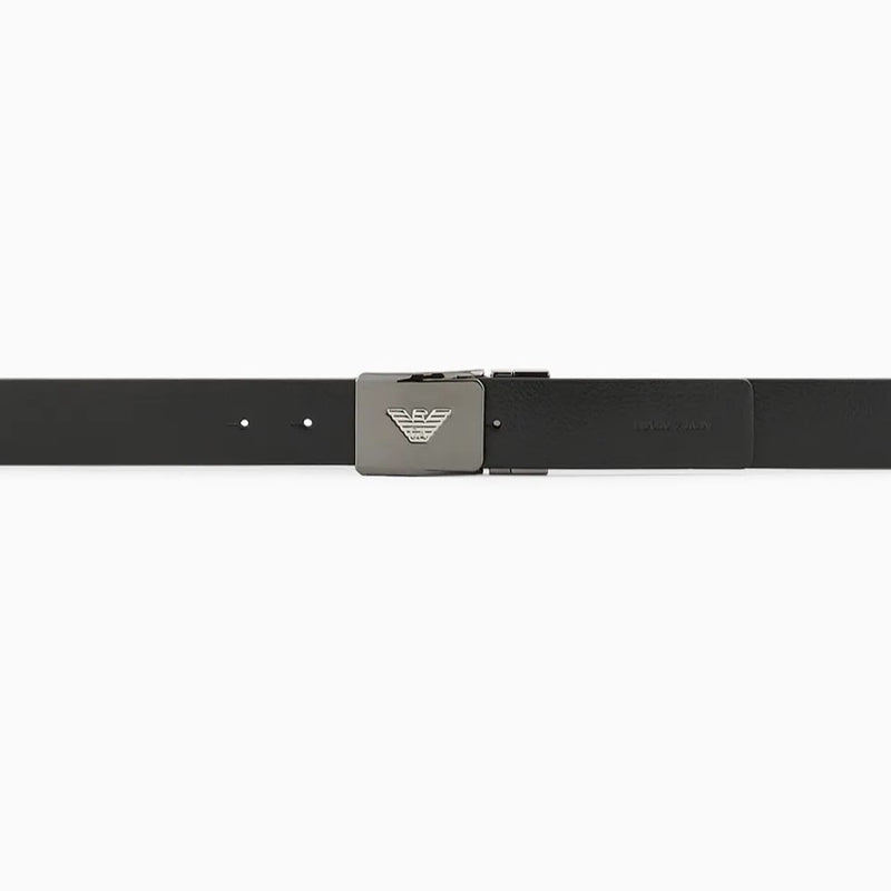 Emporio Armani Belt With Metal Logo Buckle - Ignition For Men