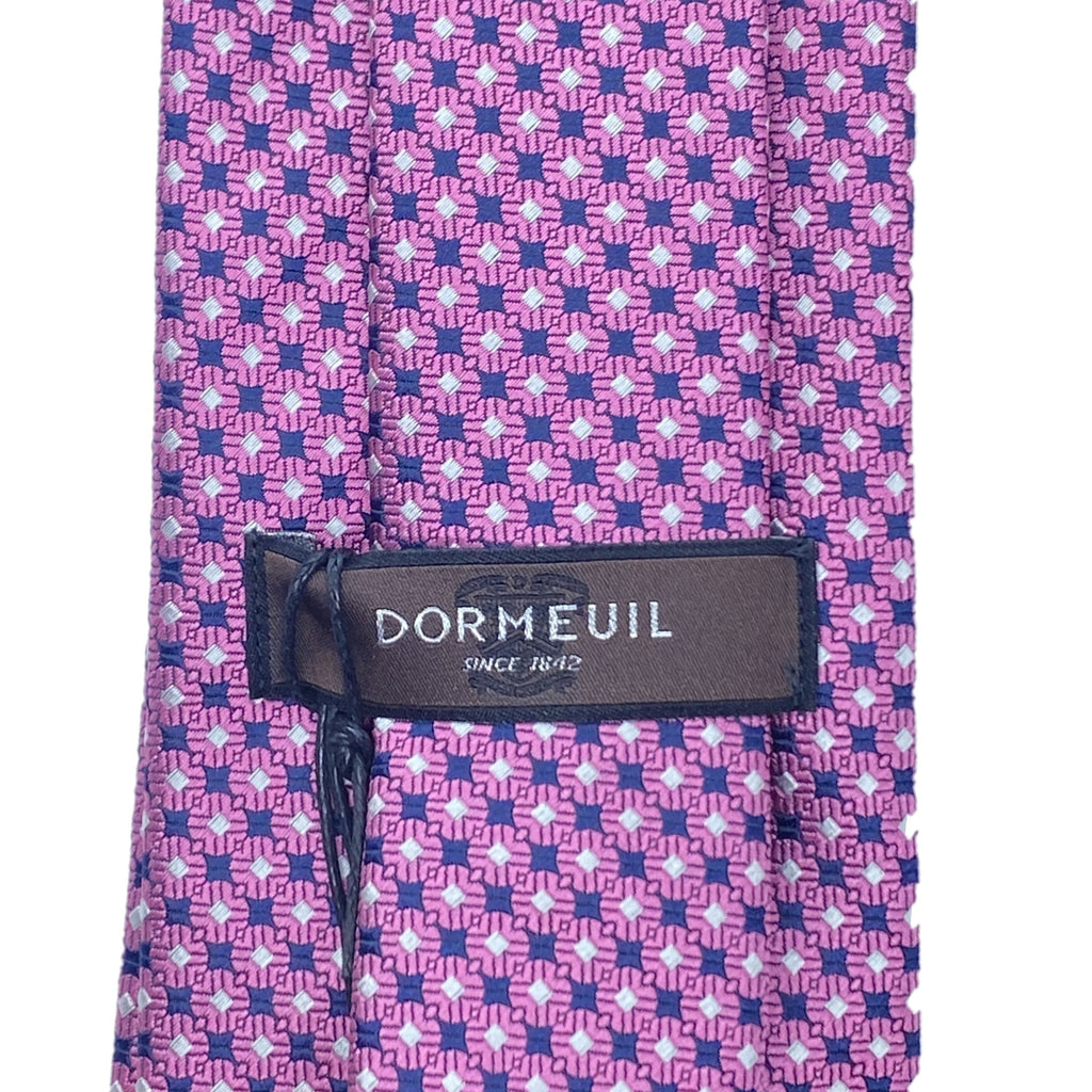 Dormeuil Patterned Pink Silk Tie