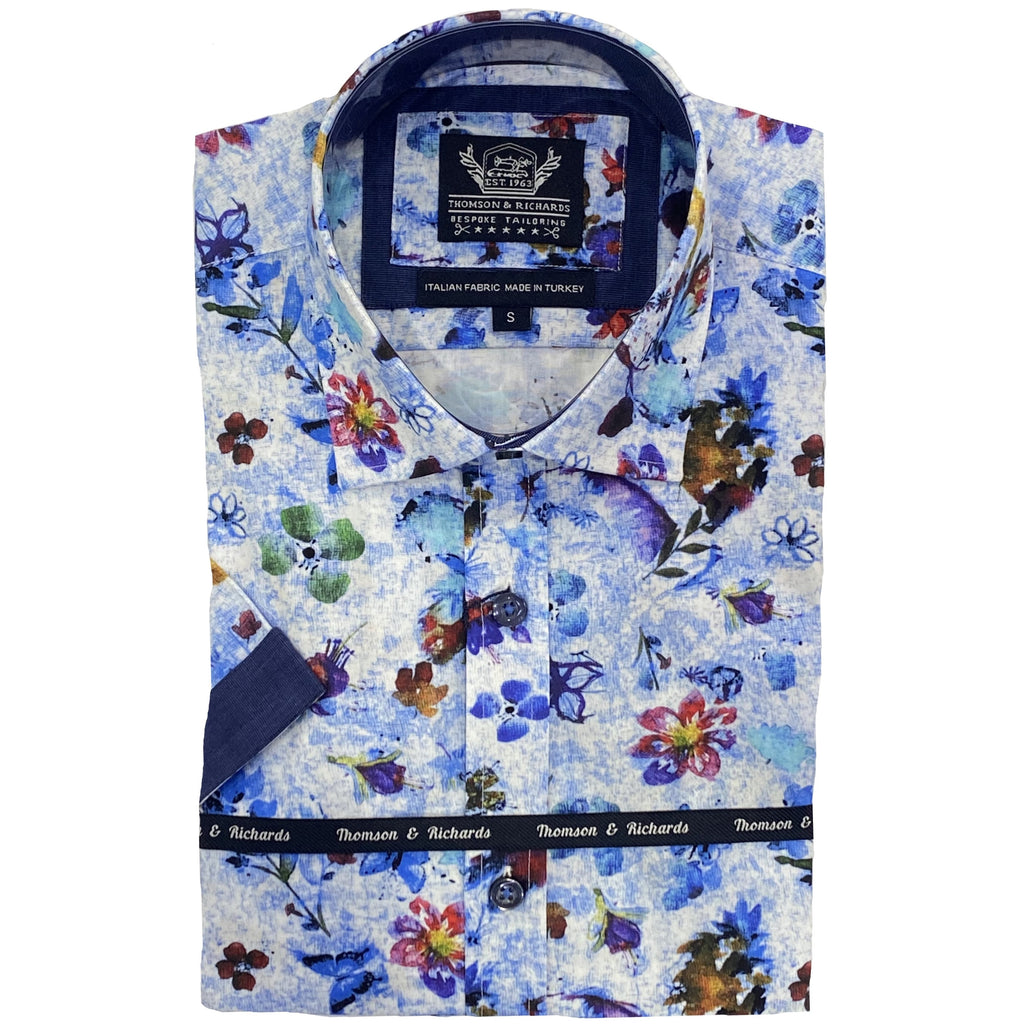 Thomson & Richards Butterfly Shirt Sleeve Shirt - Ignition For Men