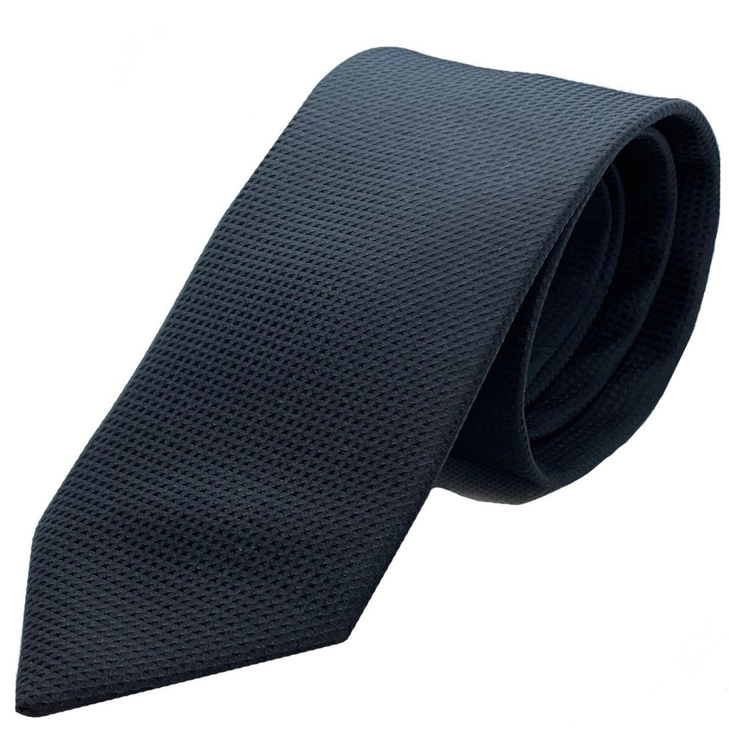 Dormeuil Black Self Pattern Tie - Ignition For Men