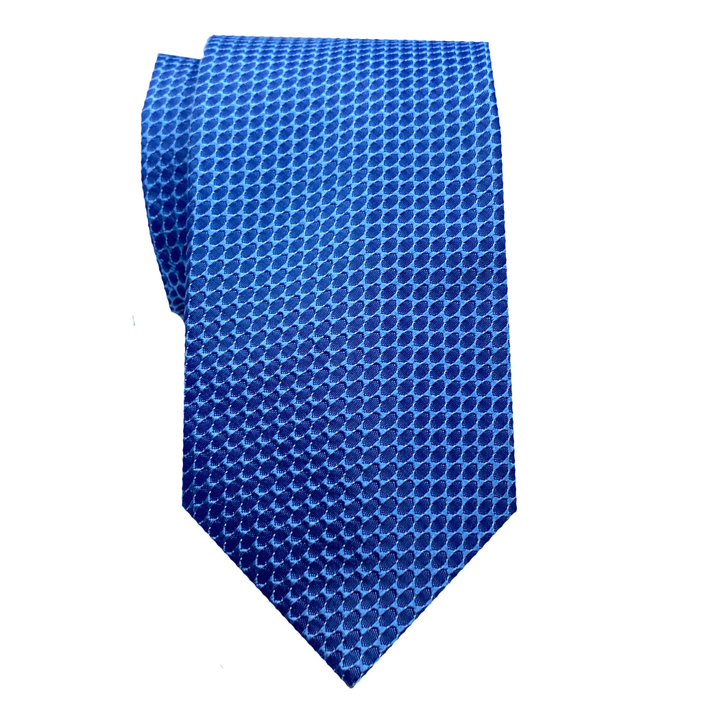 Dormeuil Patterned Blue Silk Tie