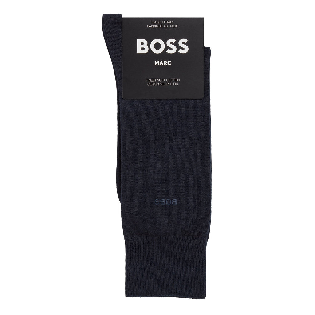 Hugo Boss Marc Regular Length Logo Dark Navy Socks 50469843 10241857 401 Dark Navy