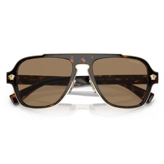 Versace Havana Sunglasses 0VE2199 12524T56 Orange Polarized