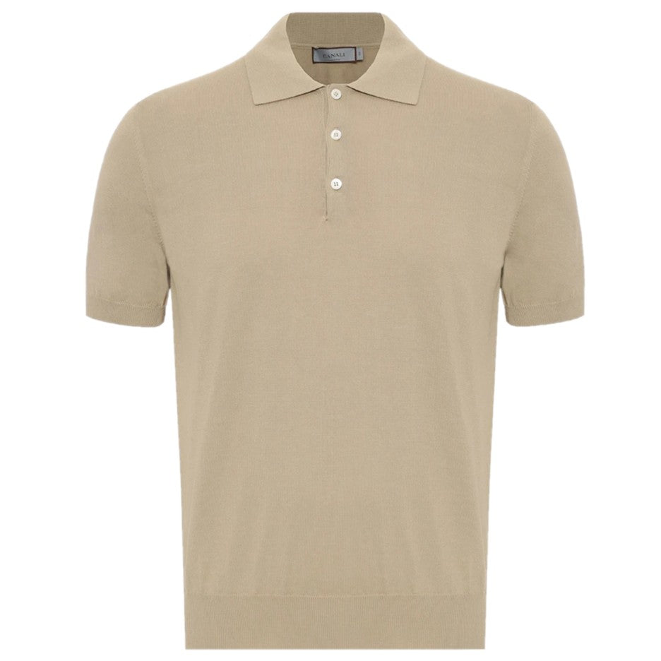 Canali Knitted Polo MK00145 / 714 C0127 Beige