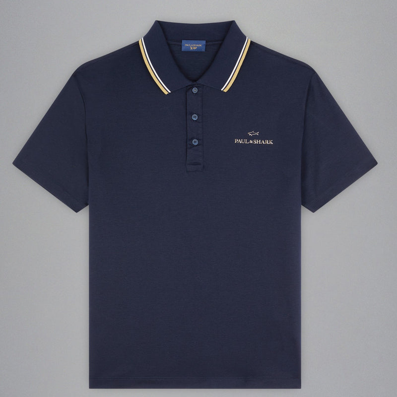 Paul &amp; Shark Cotton Tencel Piqué Polo 14311713 50E&nbsp;