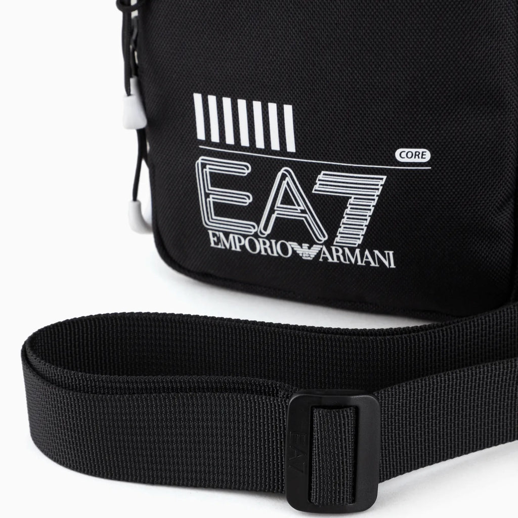 EA7 Recycled Fabric Train Core Mini Shoulder Bag 245080 CC940 02021 Black / White