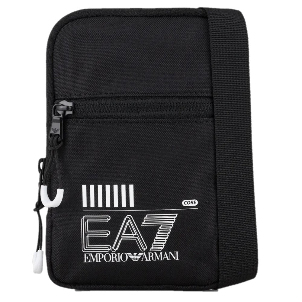 EA7 Recycled Fabric Train Core Mini Shoulder Bag 245080 CC940 02021 Black / White