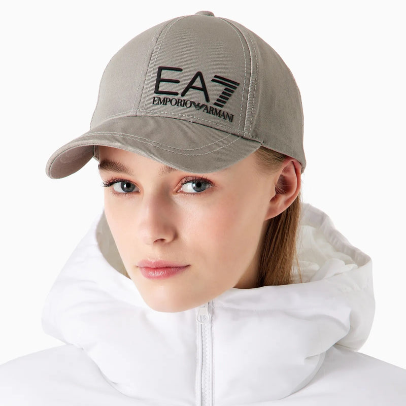 EA7 Cotton Baseball Cap 247088 CC010 27041 Grey / Black