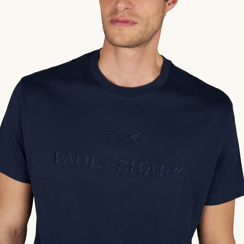 Paul & Shark Cotton Logo T-shirt 26411012 013 Navy
