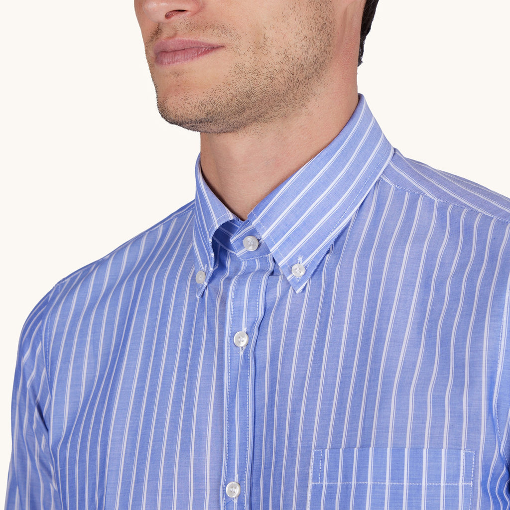 Paul &amp; Shark Cotton Striped Shirt 26413002CF VA6 Blue-White Stripped