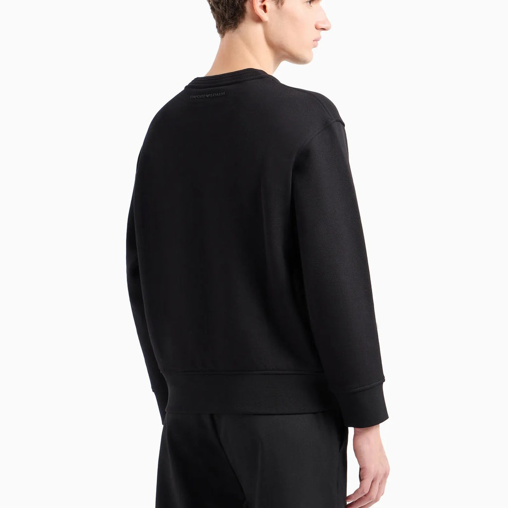 Emporio Armani Sweatshirt With Gradient Eagle Print 3D1M75 1JWPZ 0999 Black