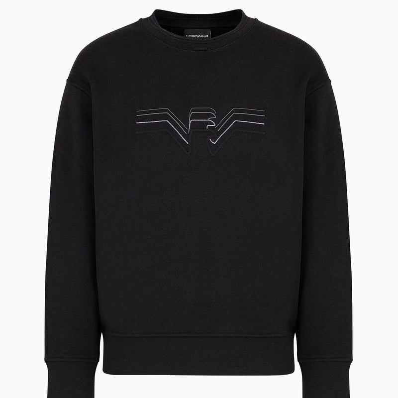 Emporio Armani Sweatshirt With Gradient Eagle Print 3D1M75 1JWPZ 0999 Black