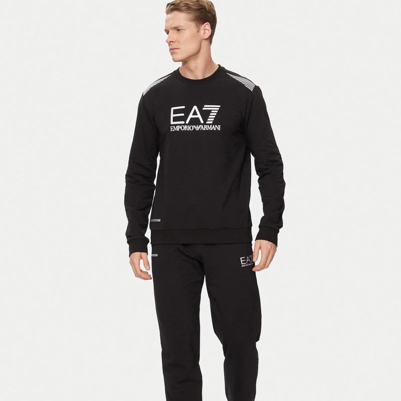 EA7 7 Lines Crew-Neck Sweatshirt - Ignition For Men