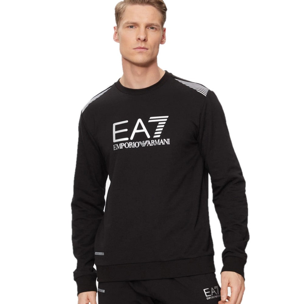EA7 7 Lines Crew-Neck Sweatshirt - Ignition For Men