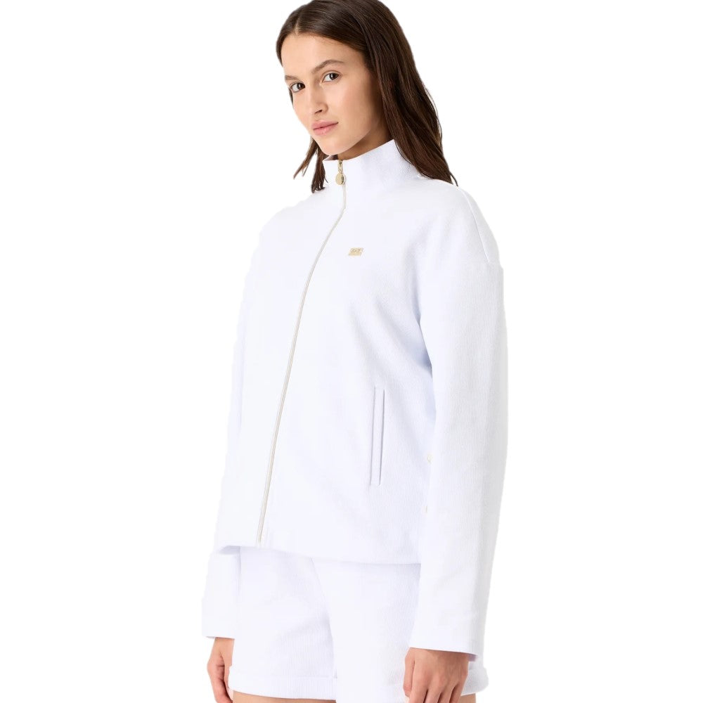 EA7 Womens Costa Smeralda Zip-Up Sweatshirt <span data-mce-fragment="1">3DTM11 TJTPZ 1100 White</span>