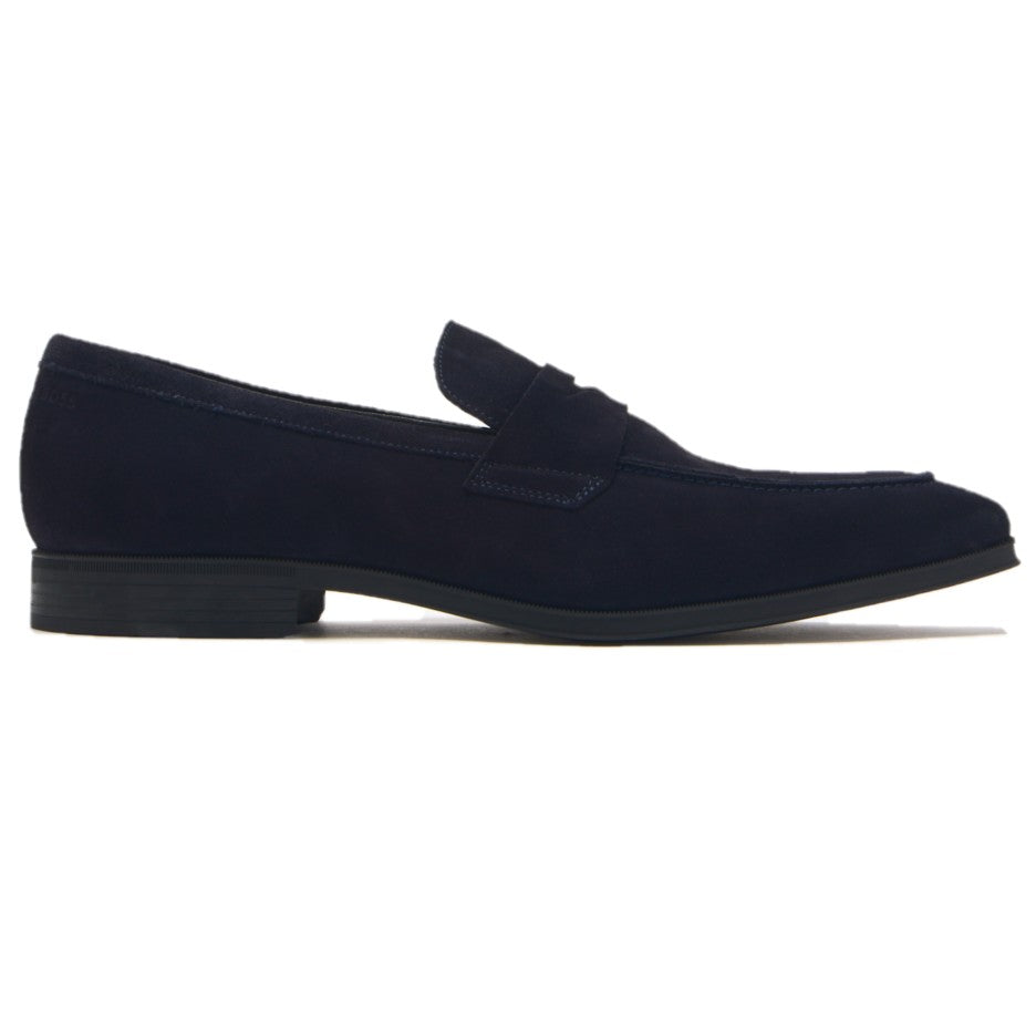 Hugo Boss Brown Leather Driver Moccasins 50523062 10262618 401 Dark Blue