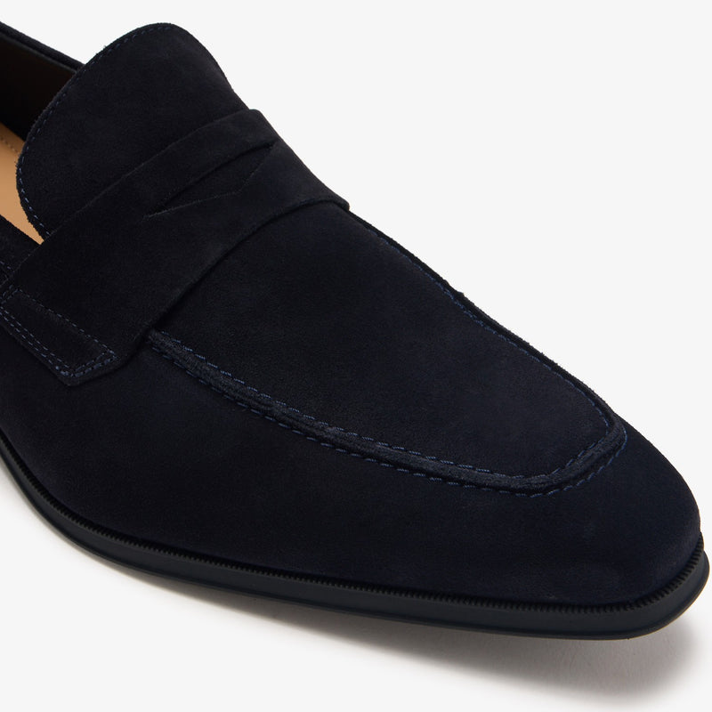 Hugo Boss Brown Leather Driver Moccasins 50523062 10262618 401 Dark Blue