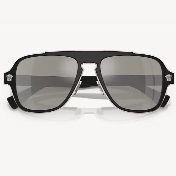 Versace Havana Sunglasses 0VE2199 10006G56 Matt black with light grey mirror silver