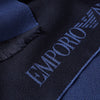 Emporio Armani Wool scarf with jacquard logo lettering 625007 CC307 18935 Navy