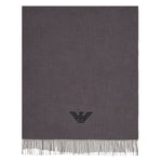 Emporio Armani fringed scarf with eagle print 625214 CC318 04443 Stone