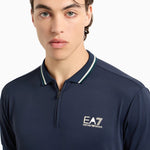 EA7 Stretch Piqué Golf Pro Polo 6DPF17 PJ27Z 1562 Blue