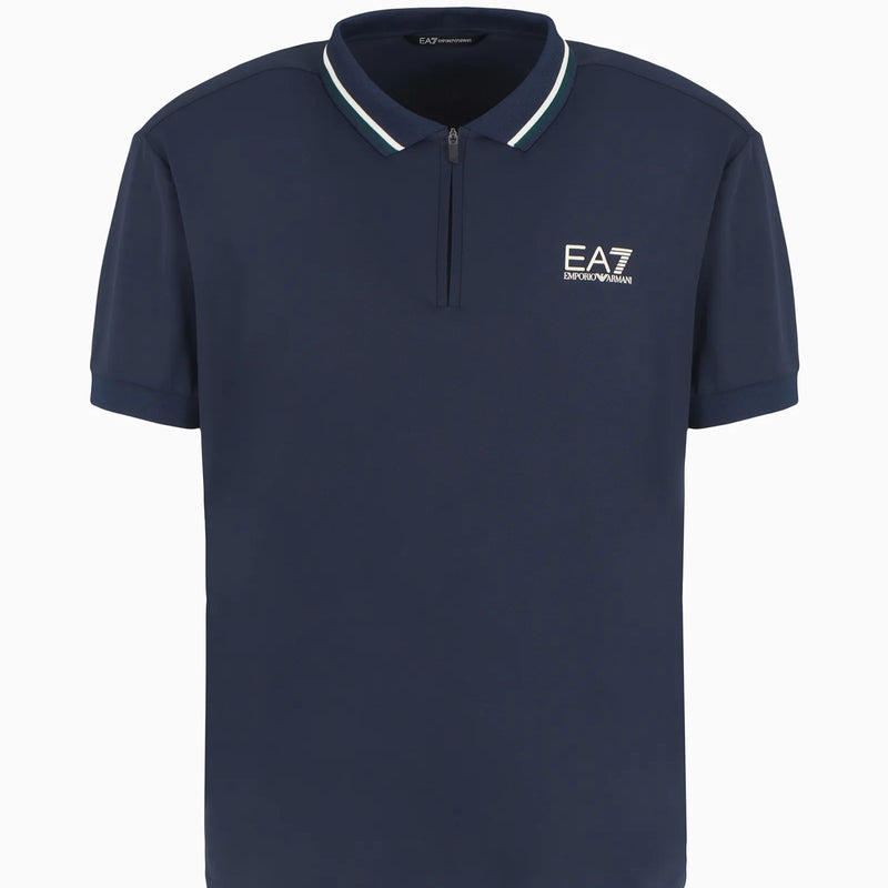 EA7 Stretch Piqué Golf Pro Polo 6DPF17 PJ27Z 1562 Blue