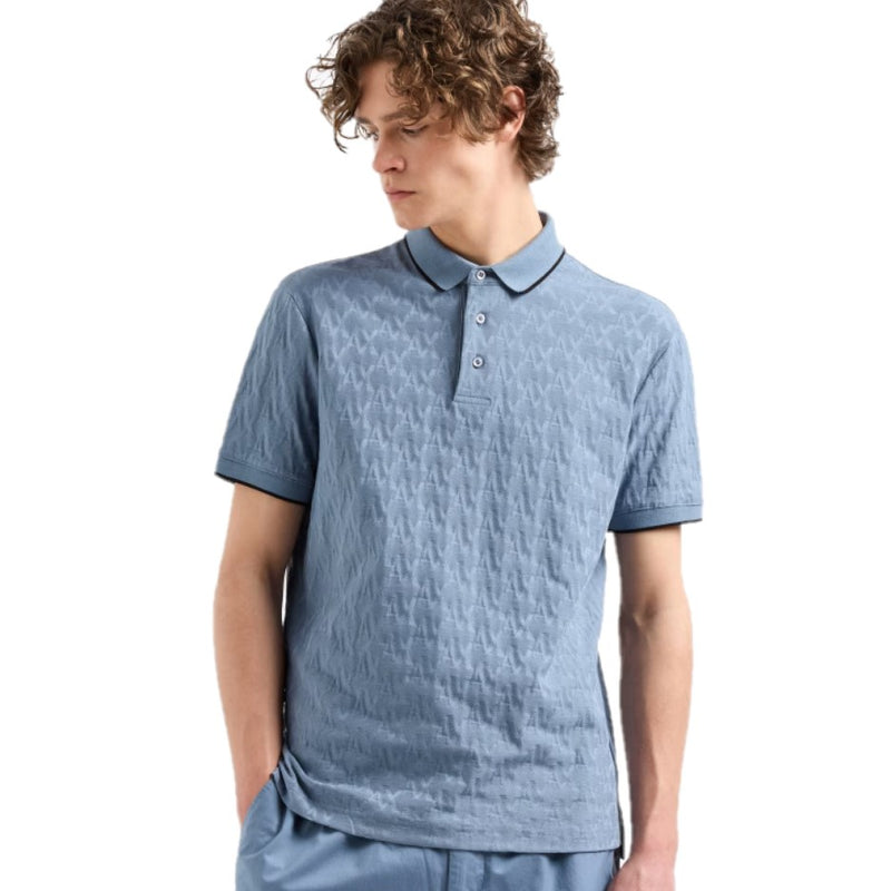 Armani Exchange Polo 6DZFLA ZJ2ZZ 15DU Light Blue