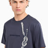 Emporio Armani Jersey T-shirt with Rope Embroidery 6D1T6U 1J7FZ 0935