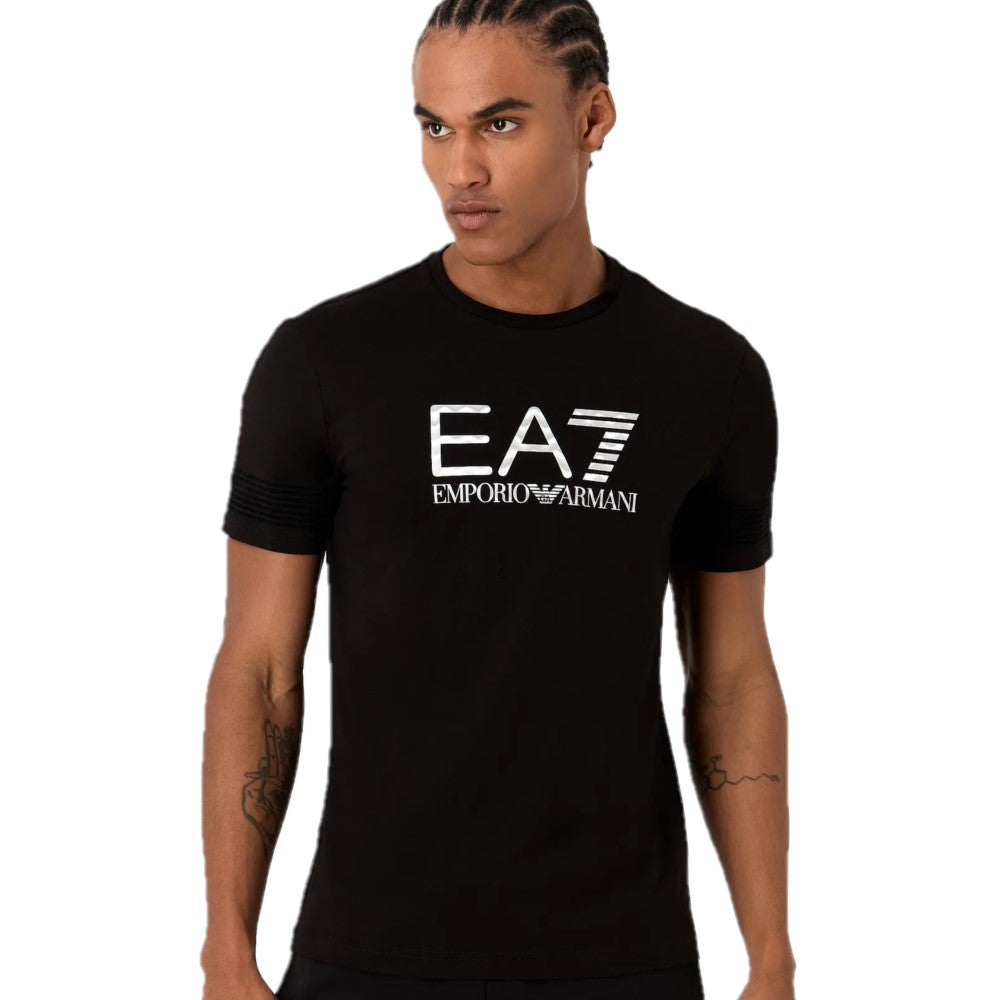 EA7 7 Lines T-Shirt 6RPT37 PJ3BZ 1200 Black