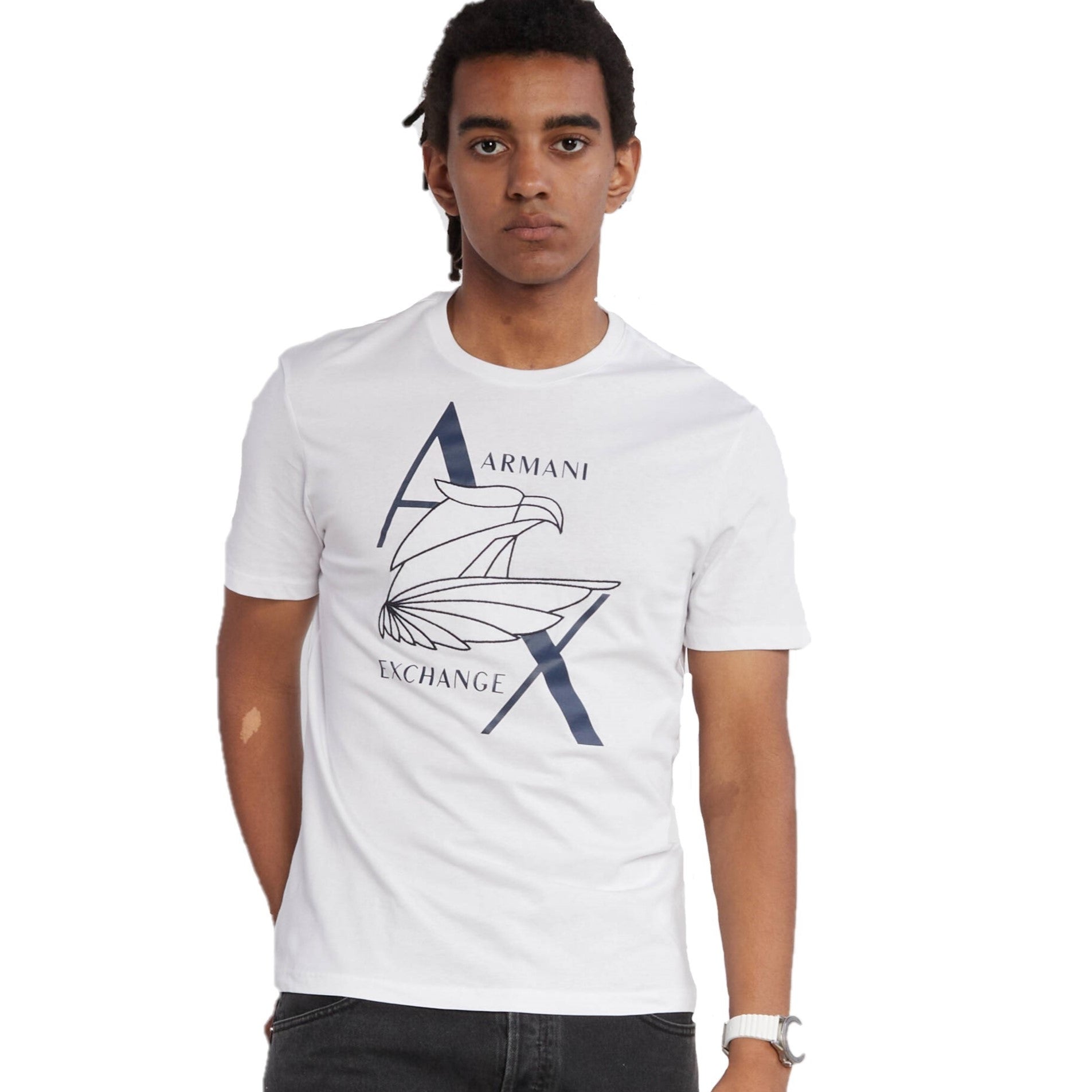 Armani exchange hotsell white shirt