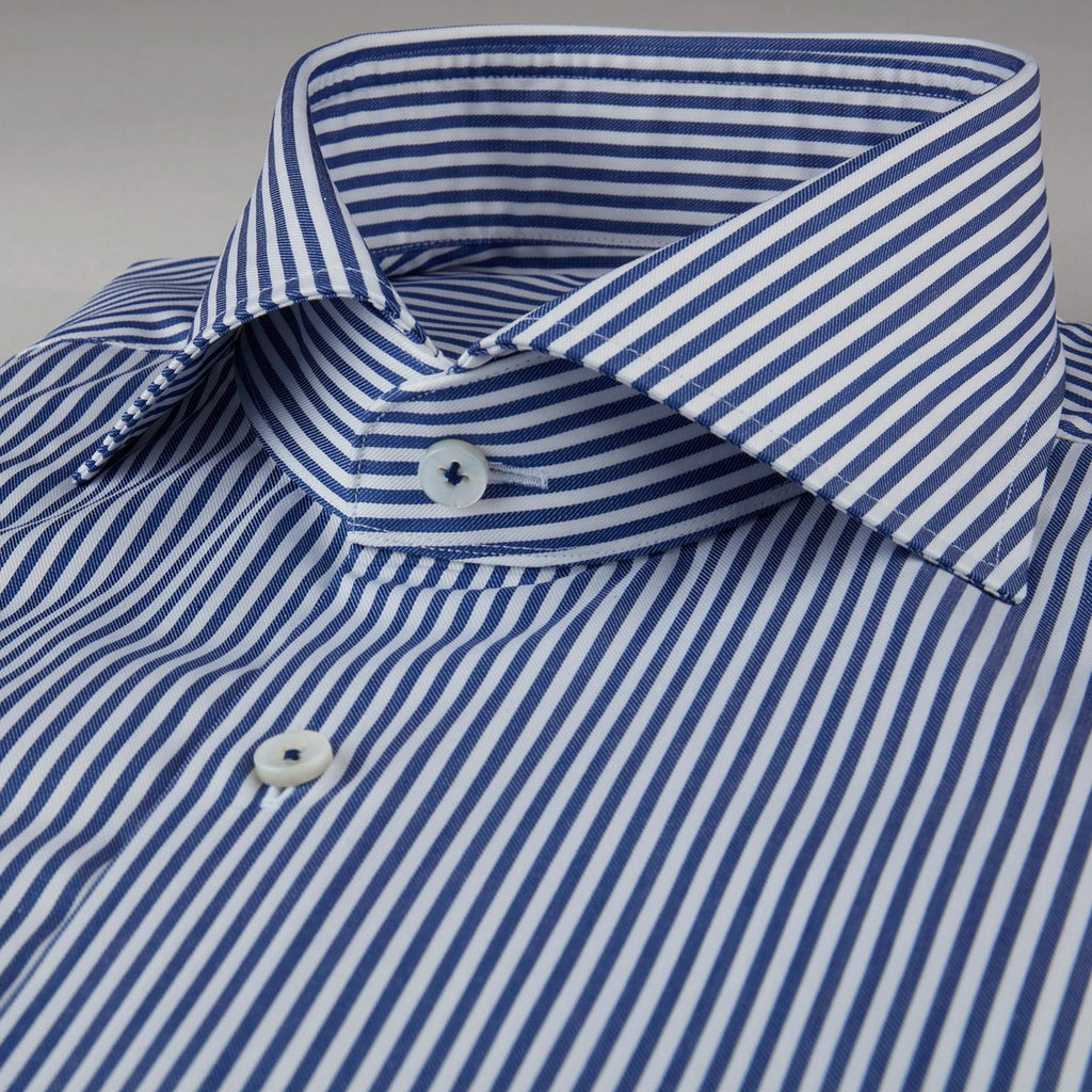 Stenstroms Blue Striped Twill Shirt 722111 3365 122 Blue