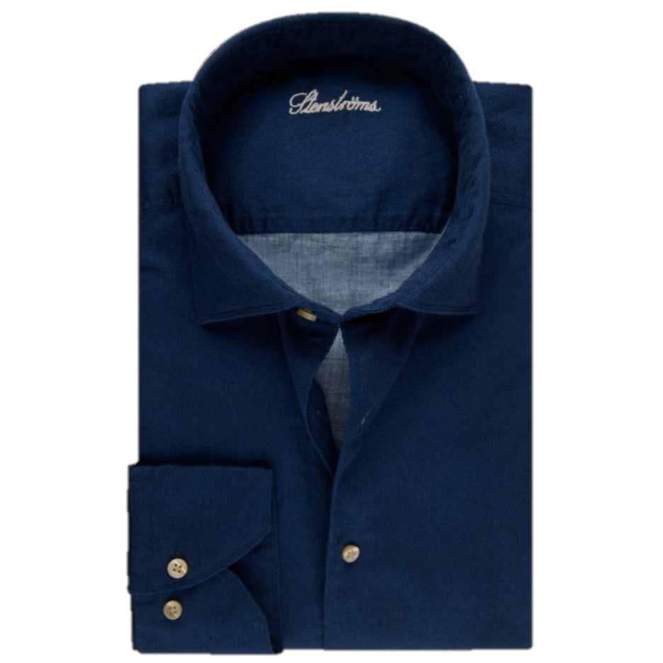 Stenstroms Navy Oxford Shirt 774721 8280 190 Navy
