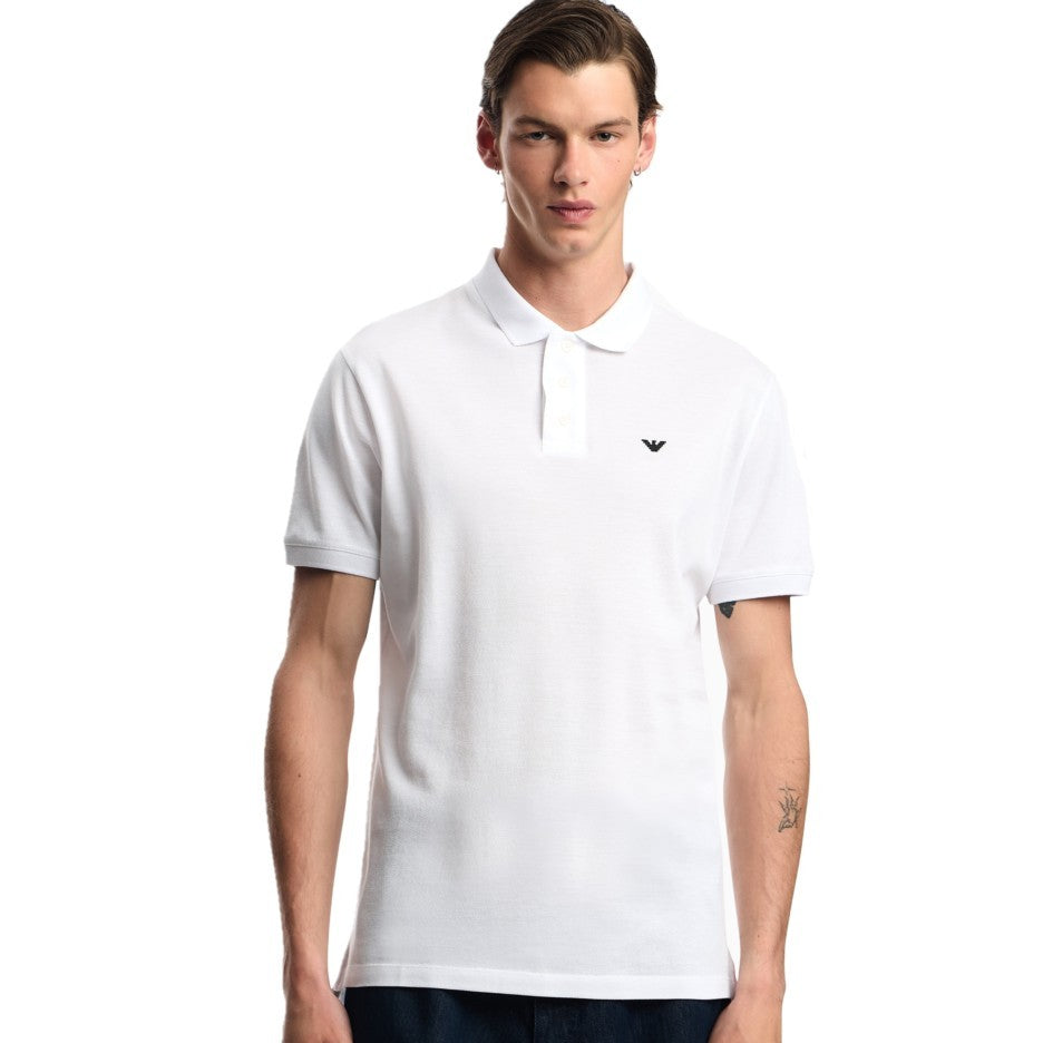 Emporio Armani Polo With Micro Eagle&nbsp;8N1FQ2 1JTKZ 0100 White