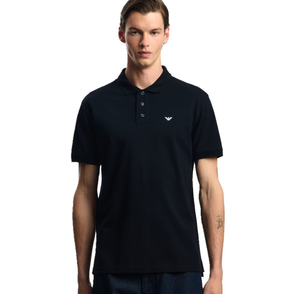 Emporio Armani Polo With Micro Eagle&nbsp;8N1FQ2 1JTKZ 0920 Navy Blue