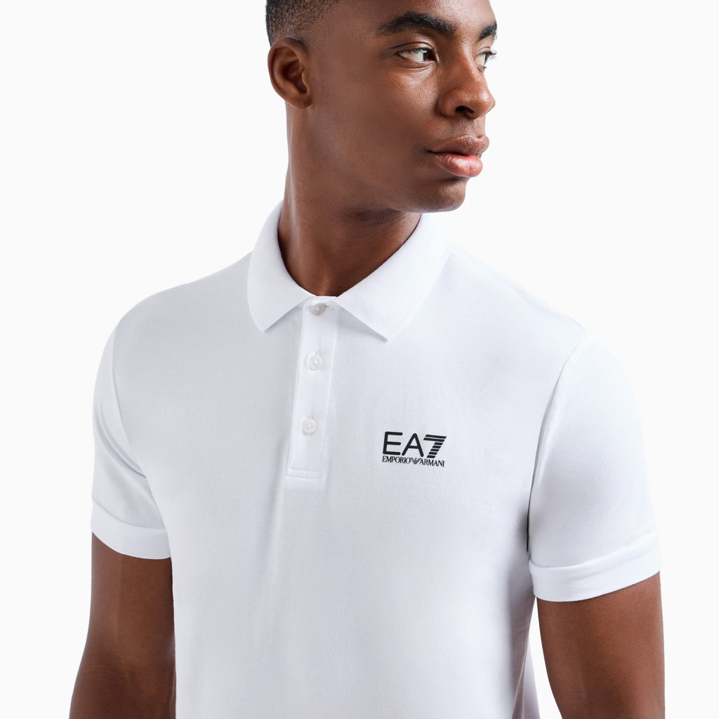 EA7 Core Identity Polo 8NPF14 PJVQZ 1100 White