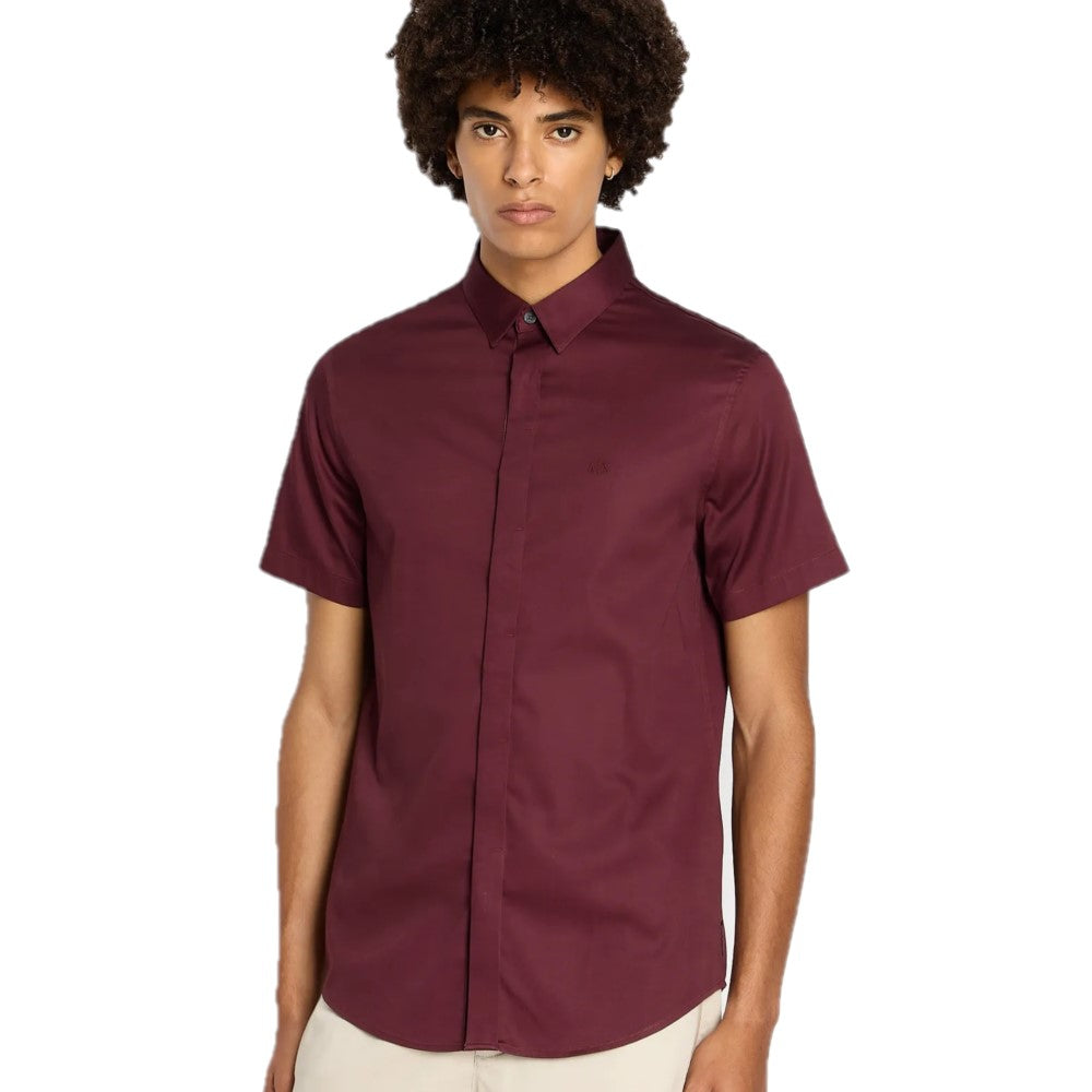 Sleeve Button Armani Shirt Short Sleeve Slim Fit Short Sleeve