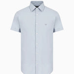 Emporio Armani Light Blue Short-Sleeved Shirt - Ignition For Men