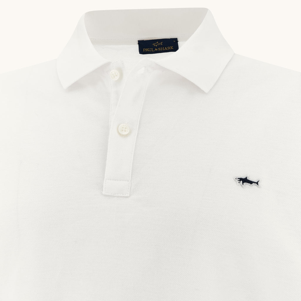 Paul & Shark Double Piqué Cotton Polo 99311000 010 White