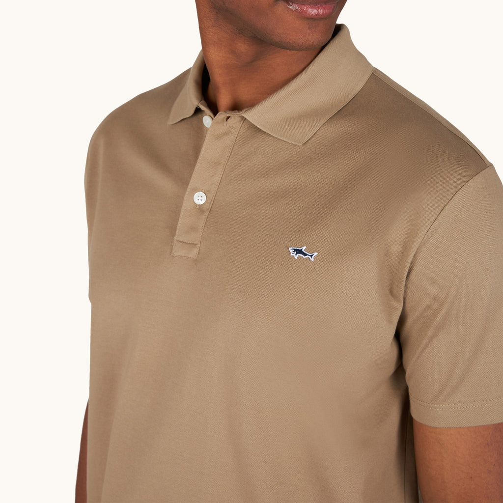 Paul &amp; Shark Double Piqué Cotton Polo 99311000 128 Beige