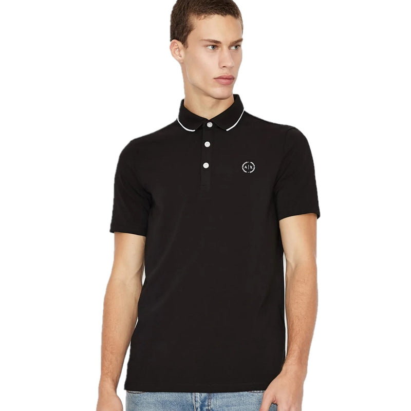 Armani Exchange Black Polo 8NZF70 Z8M9Z1 1200