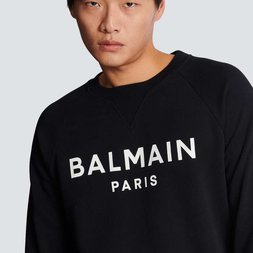 Balmain Cotton Printed Logo Sweatshirt - Ignition For Men