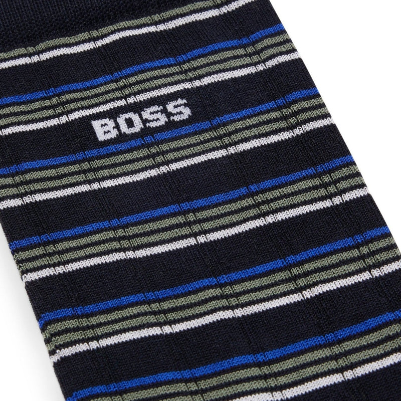 Hugo Boss Striped Navy Socks 50491182 10249300 401