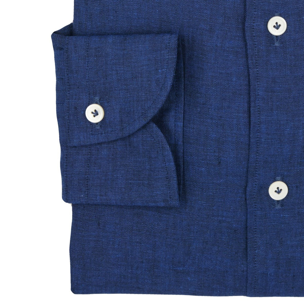 Cordone Blue Linen Shirt - Ignition For Men